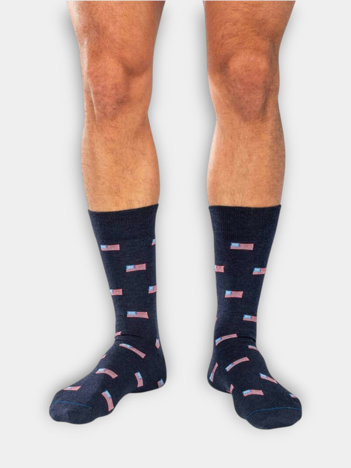 Boardroom Socks Mid-Calf Dress Socks | American Flag