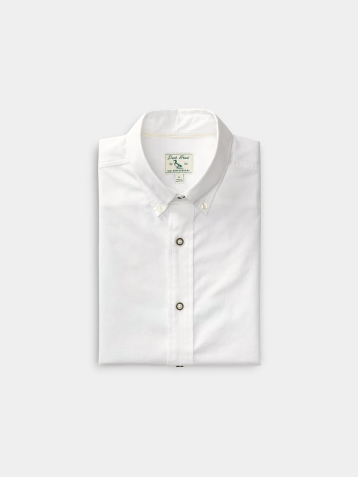 Duck Head Cotton Oxford Sport Shirt | White