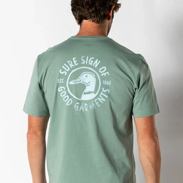 Duck Head Sure Sign Short Sleeve T-Shirt Shadow Green D21132