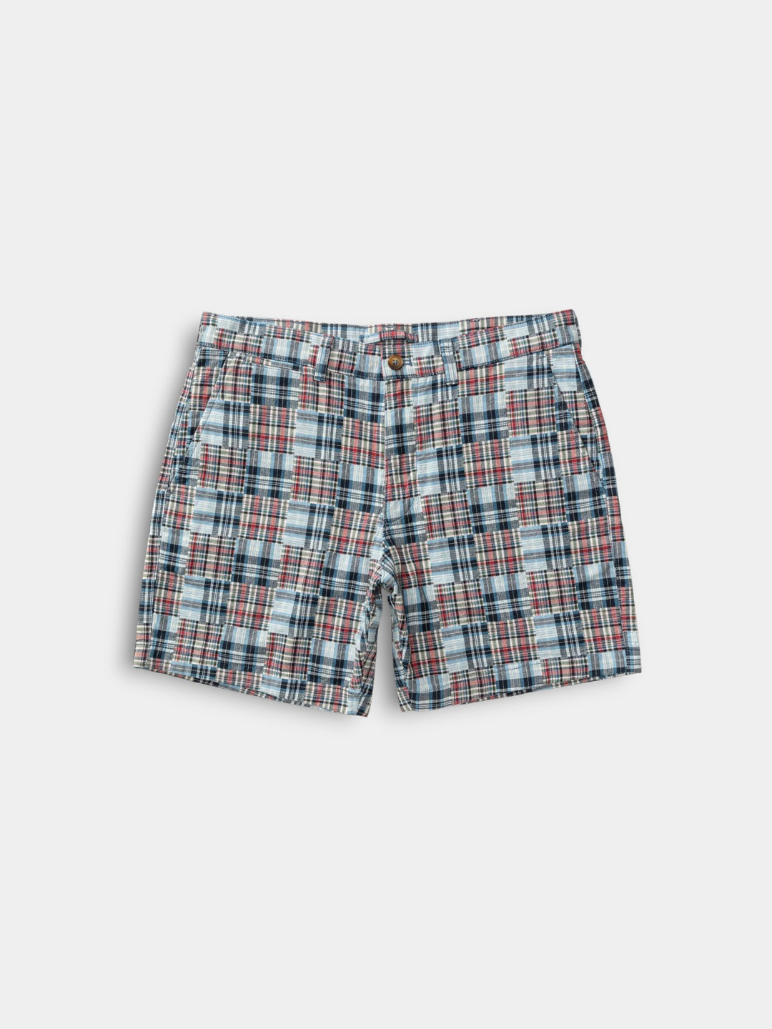 Duck Head 7” Madras Gold School Chino Short | Navy
