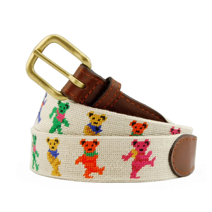 Smathers & Branson Dancing Bears Needlepoint Belt