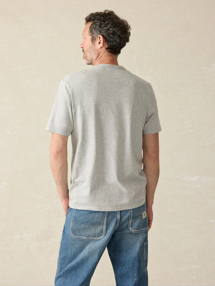 Faherty Sunwashed Pocket Tee | Heather Grey