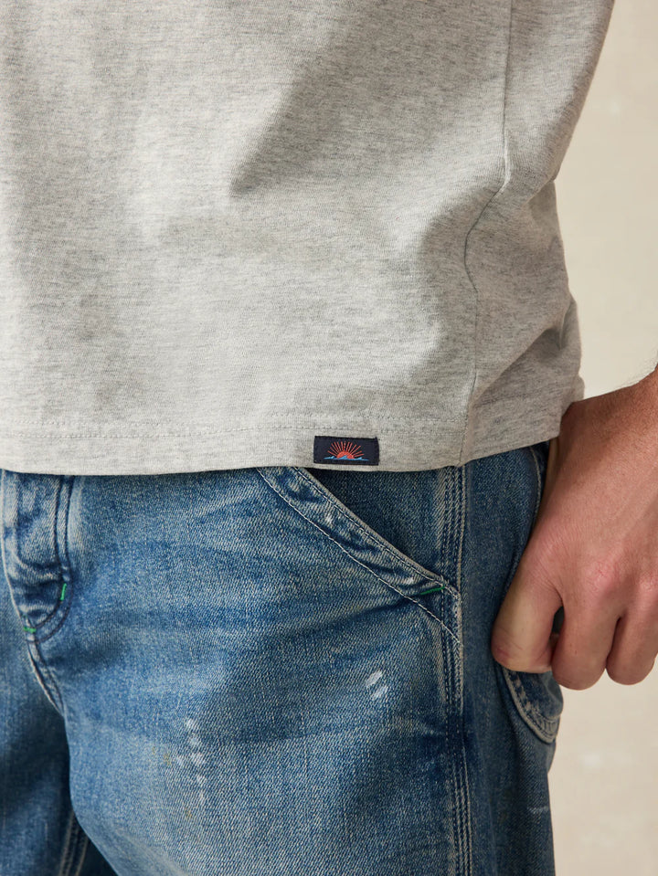 Faherty Sunwashed Pocket Tee | Heather Grey