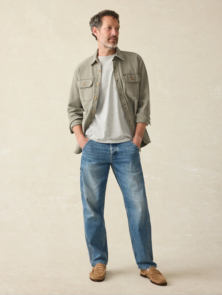Faherty Sunwashed Pocket Tee | Heather Grey