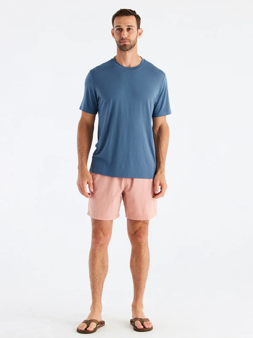 Free Fly Bamboo Motion Tee Slate Blue MMTSS-447