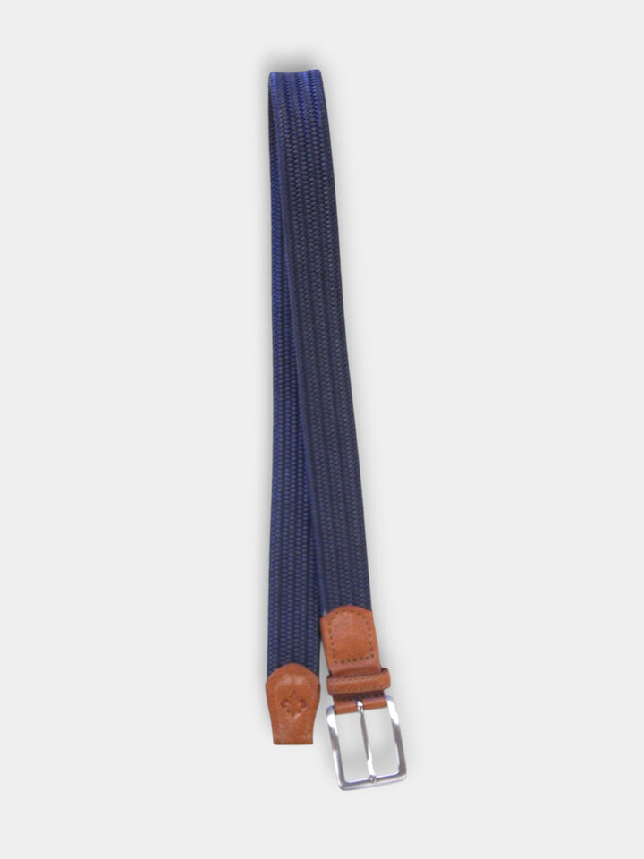 John Hyatt Braided Stretch Belt | Navy