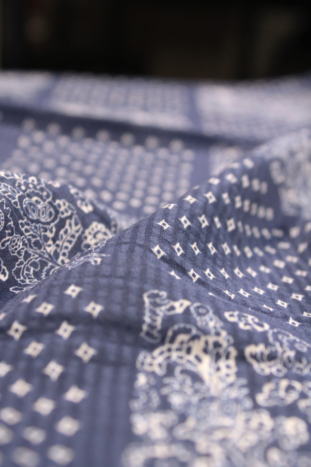 John Hyatt Bandana Pocket Square | Blue