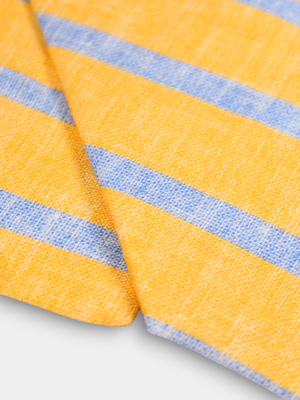 John Hyatt Yellow/Blue Linen Tie