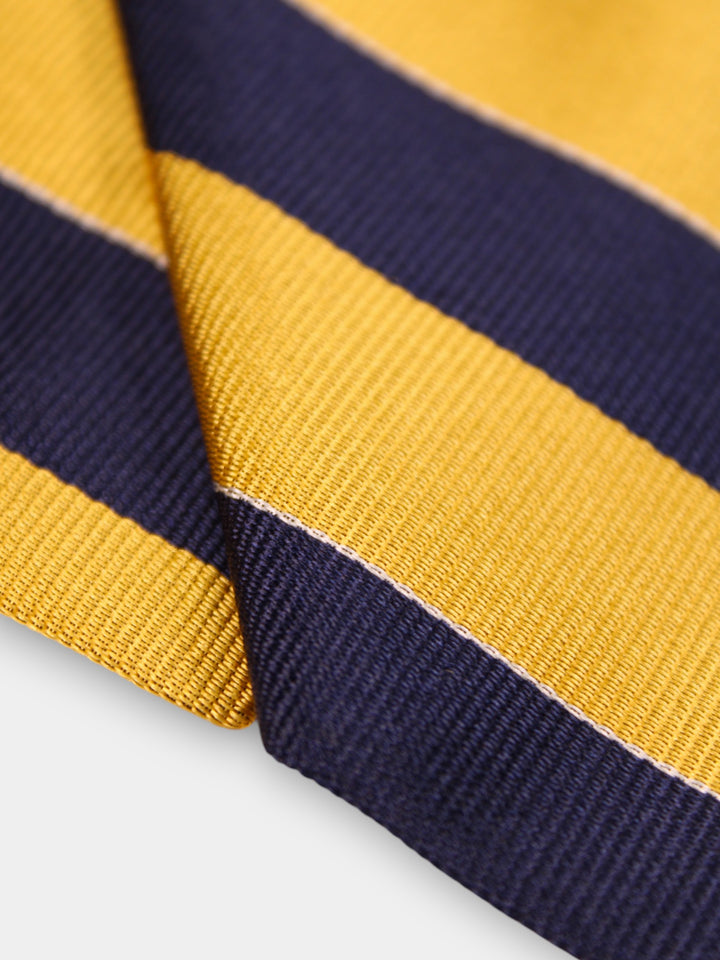 John Hyatt Yellow/Navy Stripe Tie