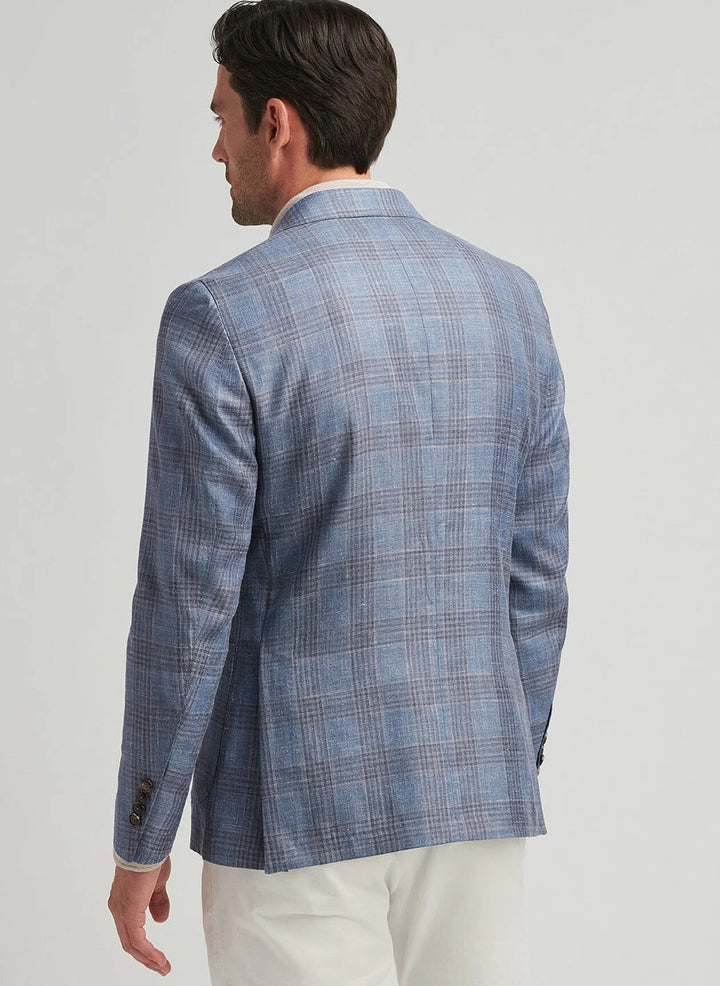 Peter Millar Ames Plaid Soft Jacket Blue Pearl MS25XJ05