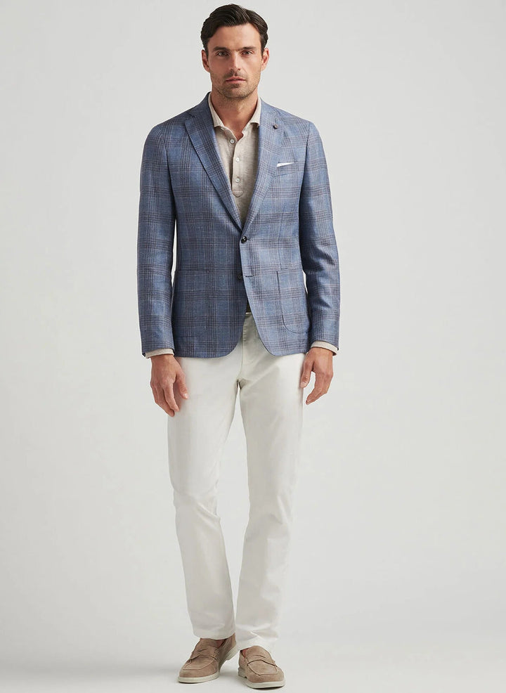 Peter Millar Ames Plaid Soft Jacket Blue Pearl MS25XJ05