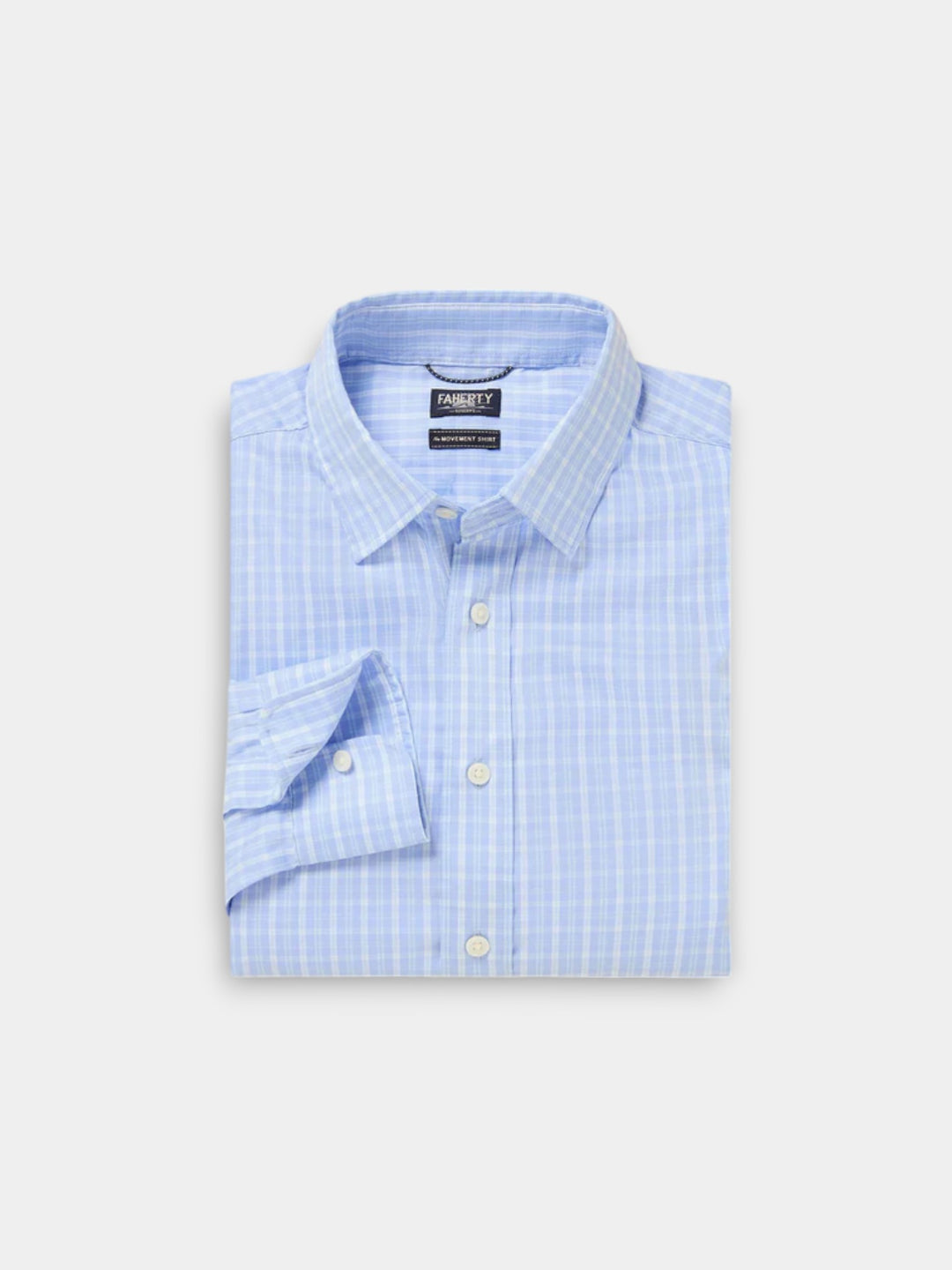 Faherty Movement Shirt | Sky Shore Plaid