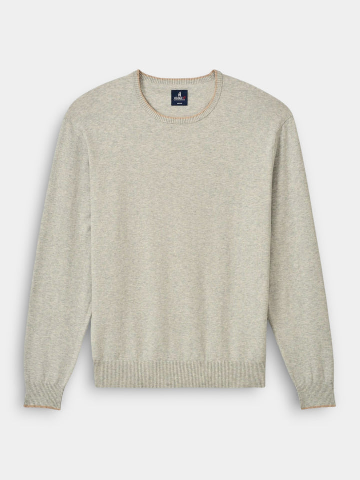 Johnnie-O Wren Cotton Blend Crewneck Sweater | Light Grey