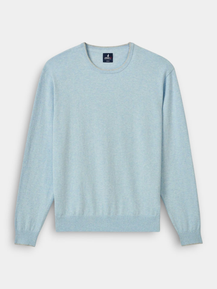 Johnnie-O Wren Plaited Cotton Blend Crewneck Sweater | Maliblu