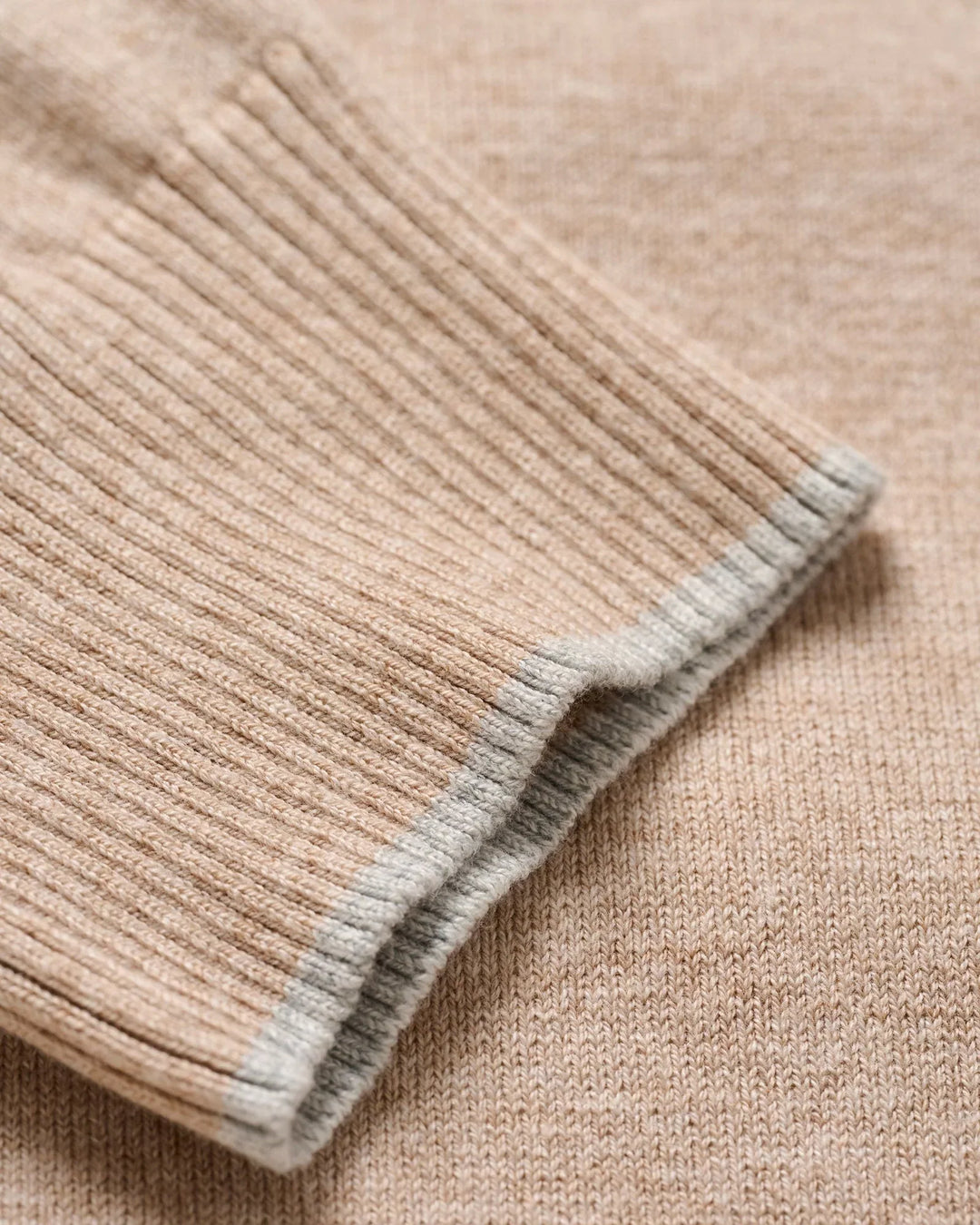 Johnnie-O Wren Plaited Cotton Blend Crewneck Sweater Sand JMSW100080