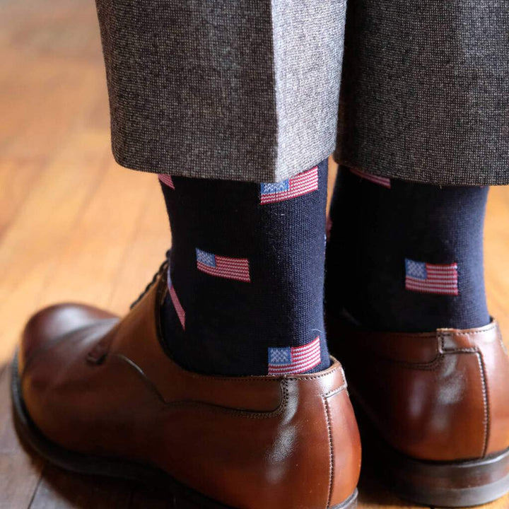 Boardroom Socks American Flag Mid-Calf Dress Socks