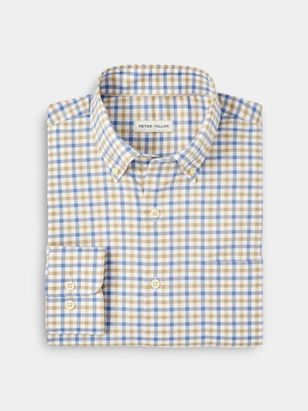 Peter Millar Gardner Crown Lite Cotton-Stretch Sport Shirt | Blue Freesia