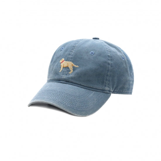 Smathers & Branson Yellow Lab Steel Blue Needlepoint Hat