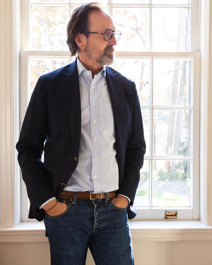 Sid Mashburn Navy High-Twist Ghost Blazer