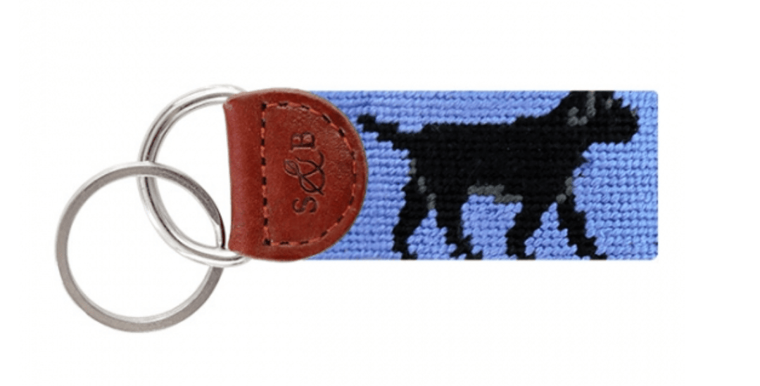 Smathers & Branson Black Lab Needlepoint Key Fob