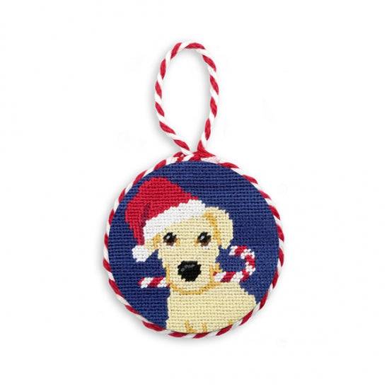 Smathers & Branson Christmas Yellow Lab Needlepoint Ornament