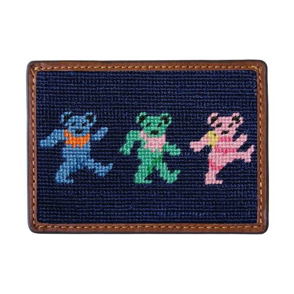 Smathers & Branson Dancing Bears Needlepoint Card Wallet