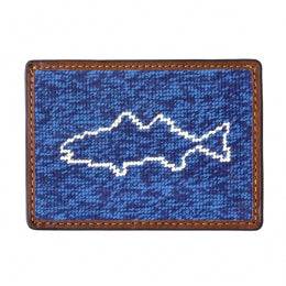 Smathers & Branson Fish on the Line Needlepoint Card Wallet