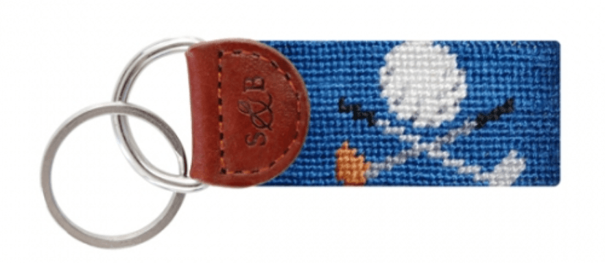 Smathers & Branson Golf Clubs (Blueberry) Needlepoint Key Fob