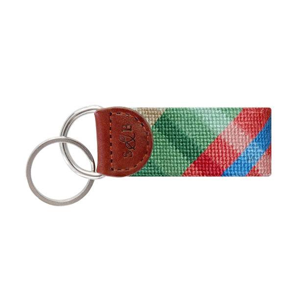 Smathers & Branson Summer Madras Needlepoint Key Fob