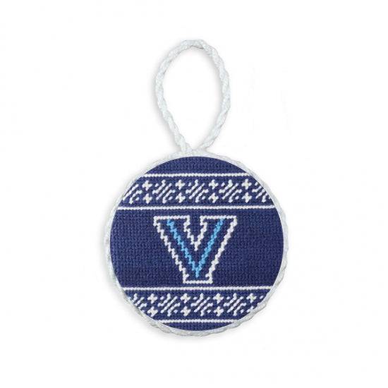 Smathers & Branson Villanova Fairisle Needlepoint Ornament (Classic Navy)