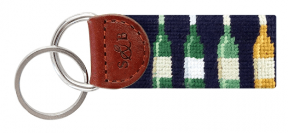 Smathers & Branson Wine Bottles Needlepoint Key Fob