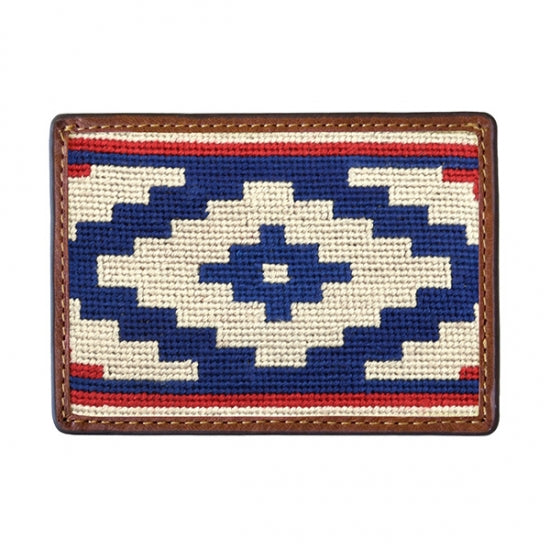 Smathers & Branson Gaucho Rojo Needlepoint Card Wallet
