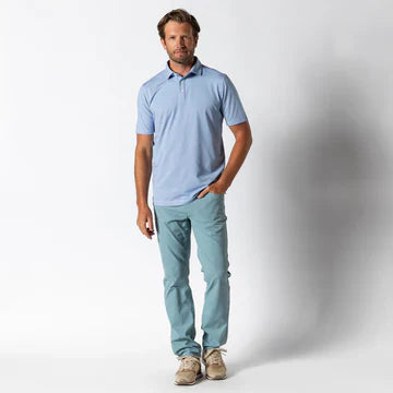 Duck Head Long Drive Performance Polo Lake Blue D21128