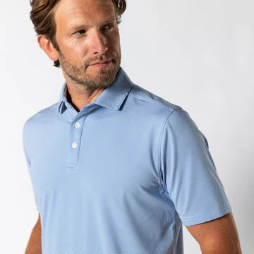 Duck Head Long Drive Performance Polo Lake Blue D21128
