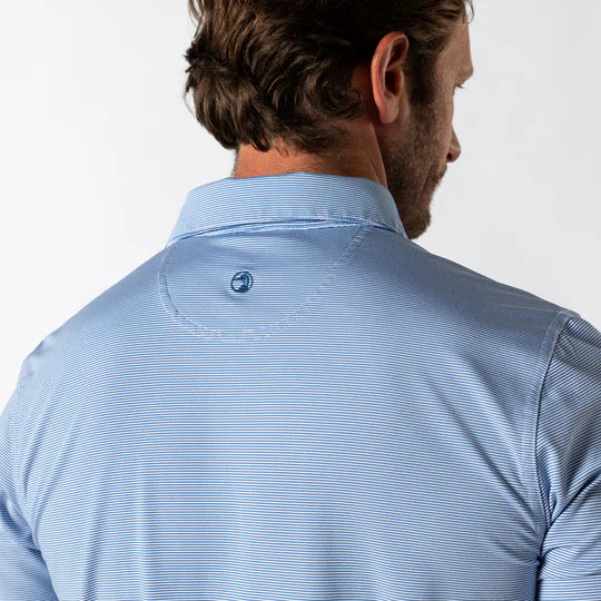 Duck Head Long Drive Performance Polo Lake Blue D21128