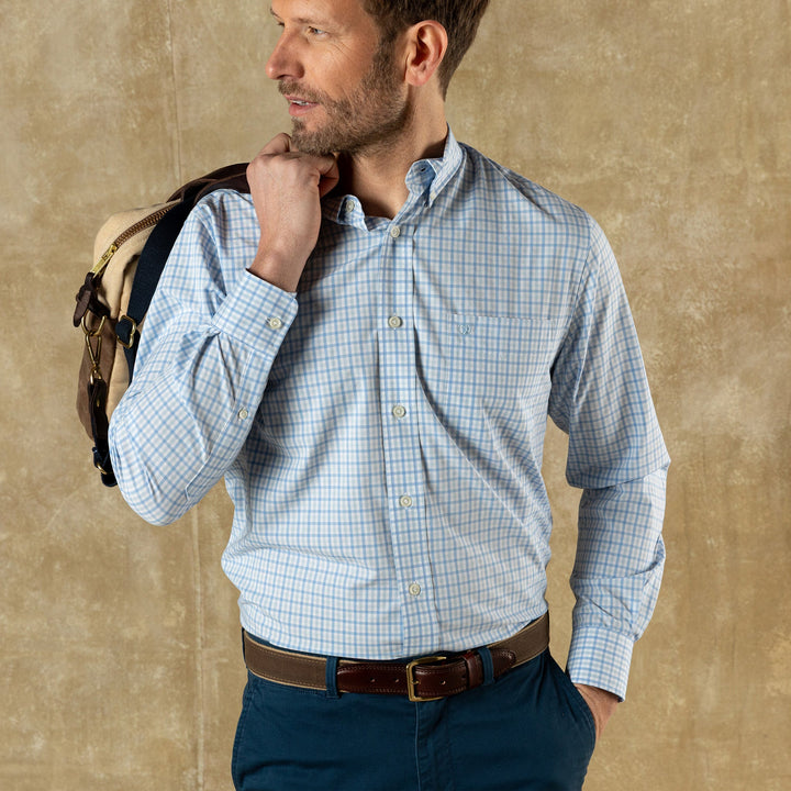 Duck Head Shaw Gingham Performance Poplin Sport Shirt