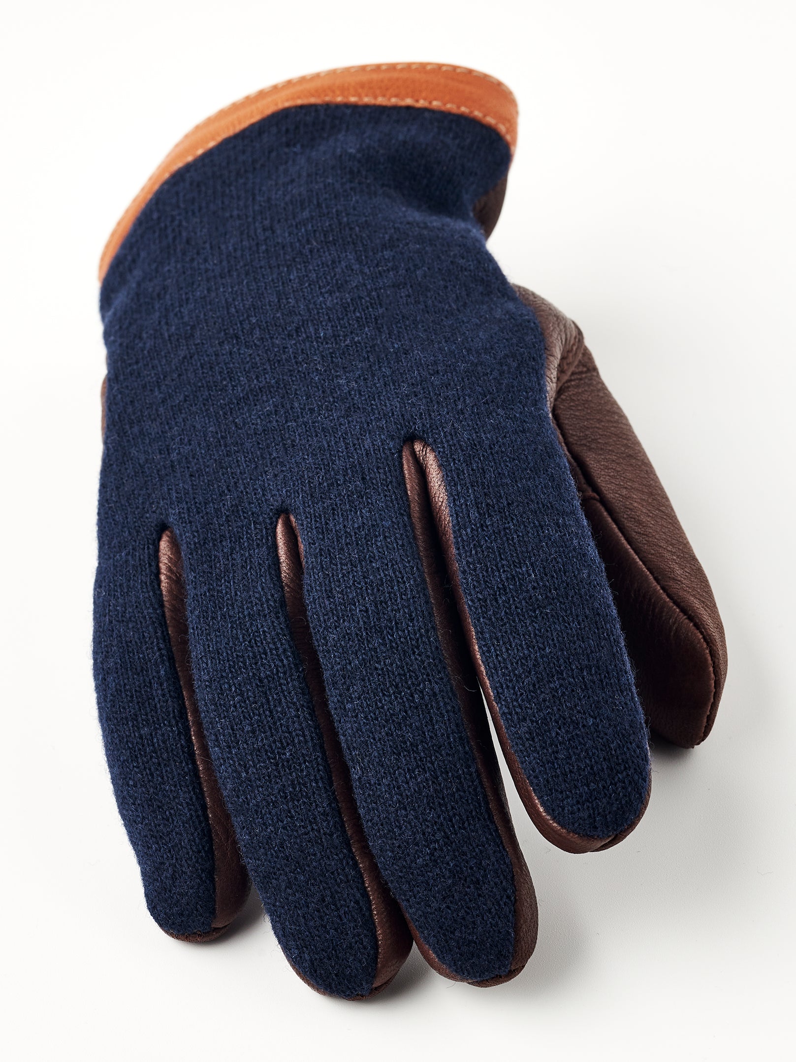 Hestra Deerskin Wool Tricot Gloves - Navy & Chocolate – John Hyatt