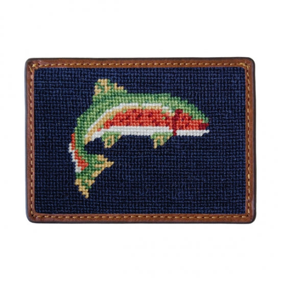 Smathers & Branson Trout Needlepoint Card Wallet