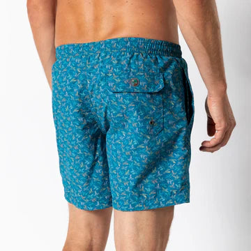 Duck Head 6" Print Sailport Swim Short Sail Blue DS1003