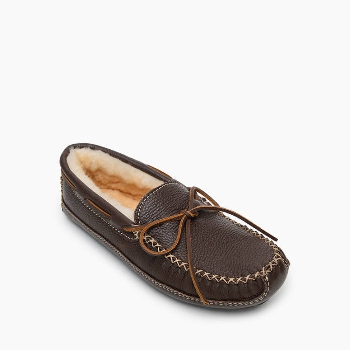 Minnetonka Sheepskin Moose Slipper Chocolate MT3752