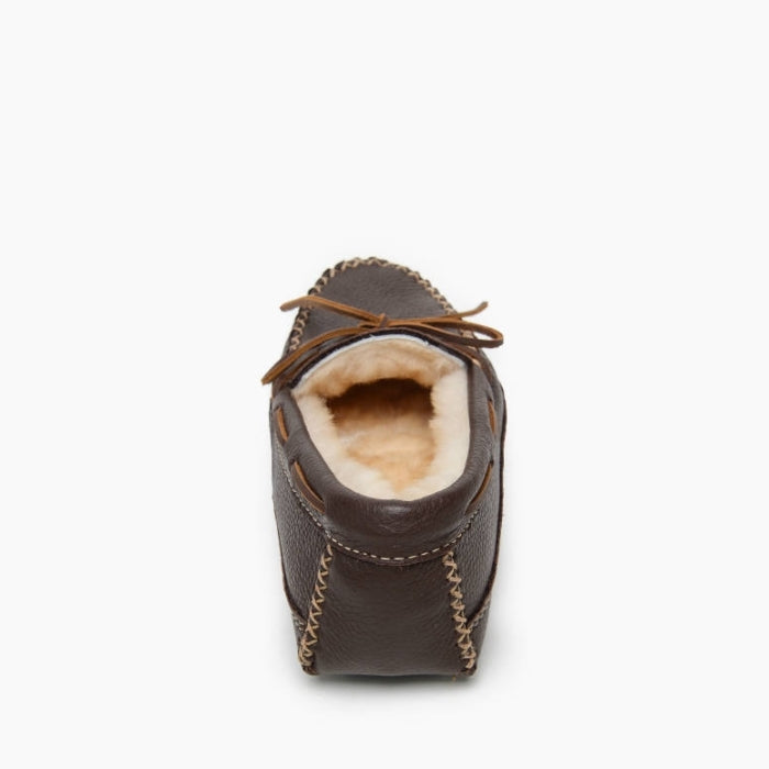 Minnetonka Sheepskin Moose Slipper Chocolate MT3752