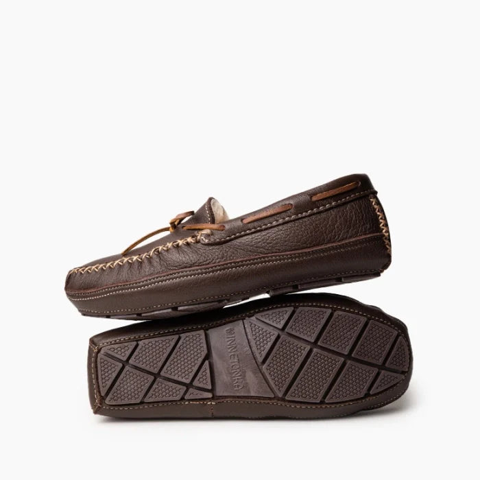 Minnetonka Sheepskin Moose Slipper Chocolate MT3752