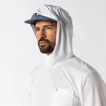 Duck Head Windward Performance Hooded T-Shirt White D21095