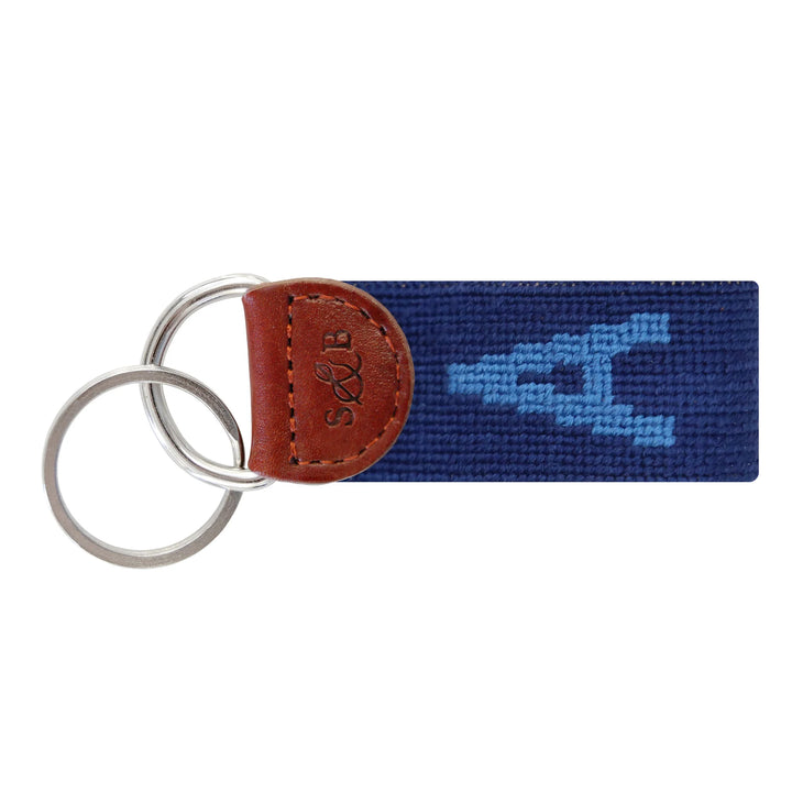 Smathers & Branson Needlepoint Block Letter Key Fob