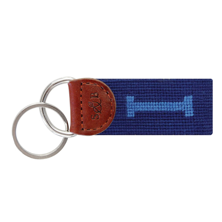 Smathers & Branson Needlepoint Block Letter Key Fob