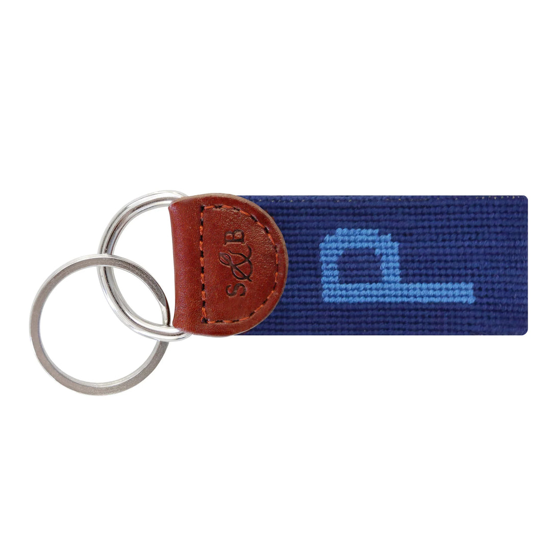 Smathers & Branson Needlepoint Block Letter Key Fob