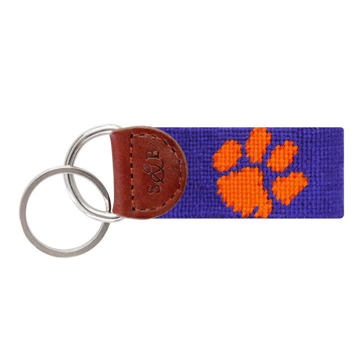Smathers & Branson Clemson Needlepoint Key Fob