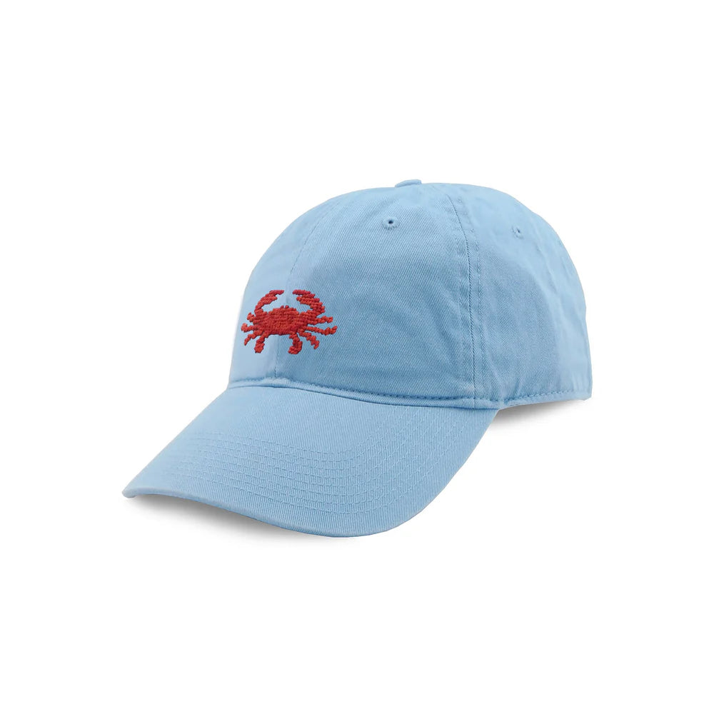Smathers & Branson Coral Crab Needlepoint Hat