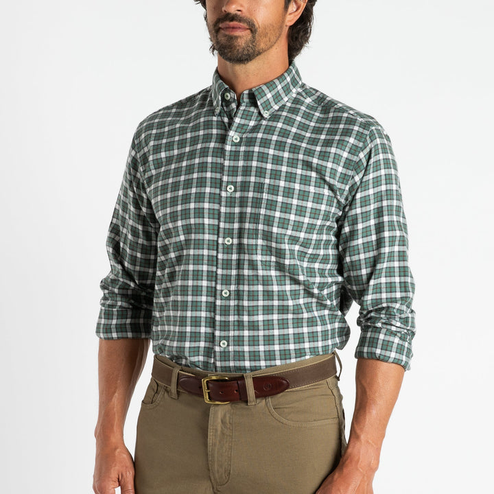 Duck Head Barron Plaid Cotton Flannel Sport Shirt