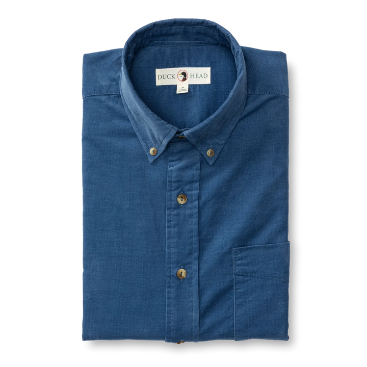 Duck Head Whitman Corduroy Sport Shirt Coronet Blue D11307